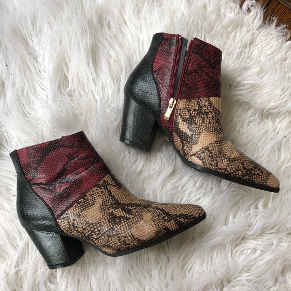 multi coloured ankle boots uk